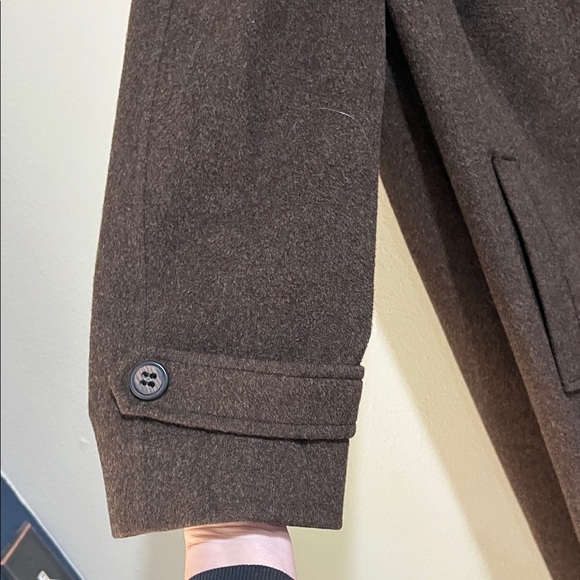 Women's Brown Trench Coat Wool and Alpaca. Made in Austria - Picture 5 of 15